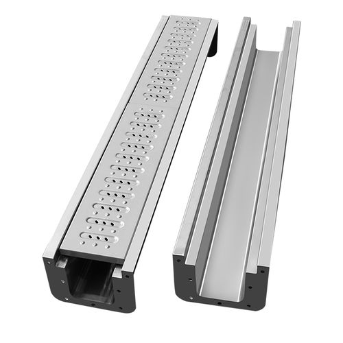 304不锈钢线性地沟u型沟槽盖板厨房成品排水沟洗手池下水道水槽