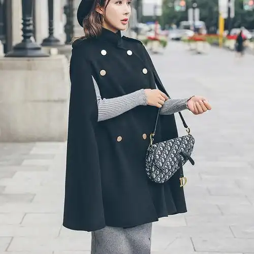 羊毛羊绒披肩斗篷穿搭|羊毛羊绒披肩斗篷搭配|羊毛羊绒披肩斗篷价格