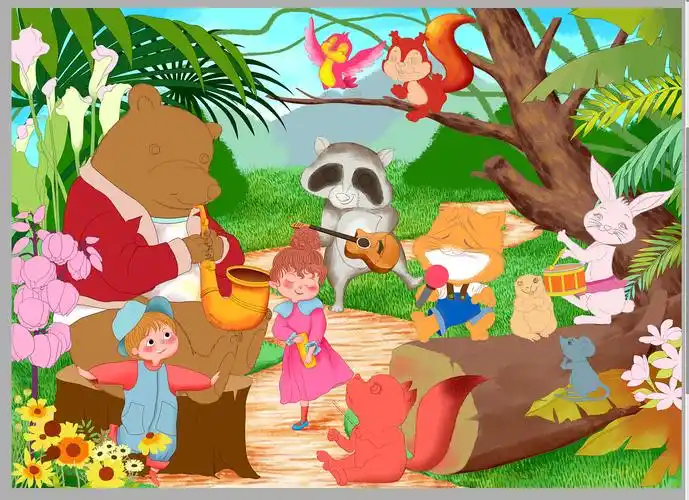 动物音乐会拼图产品配图