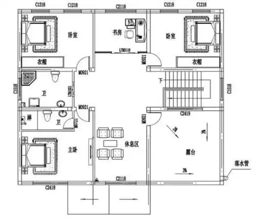 刚刚设计好的1511米农村二层房屋设计图自建房首选