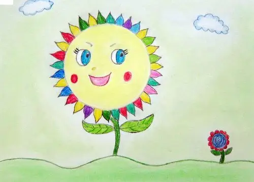 少儿书画作品-《笑脸》/儿童书画作品《笑脸》欣赏_中国少儿美术教育