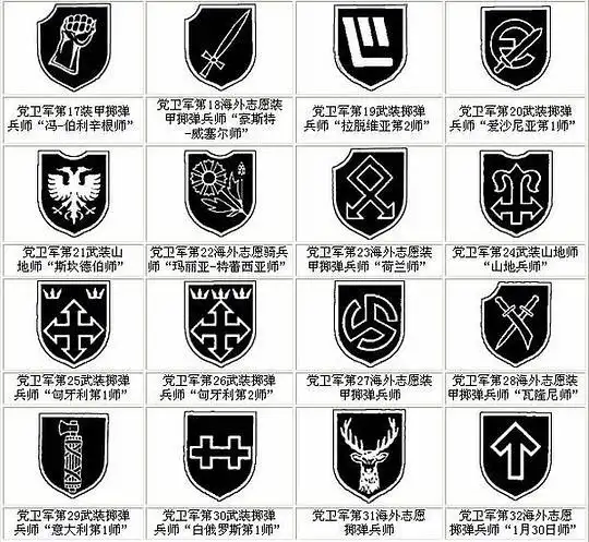 廿九的相册二战德军各部队识别标志军旗与军衔