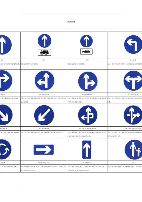 交通指示标志大全