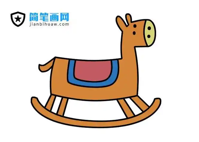 木头摇摇马简笔画