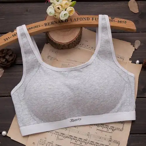 ideamini内衣女学生高中少女无钢圈收副乳运动文胸棉聚拢定型薄款胸罩