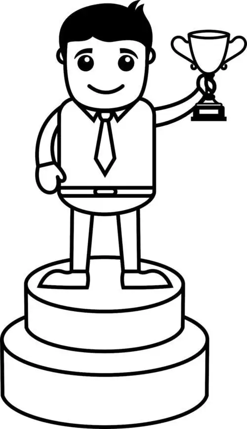 奖杯的样子儿童简笔画