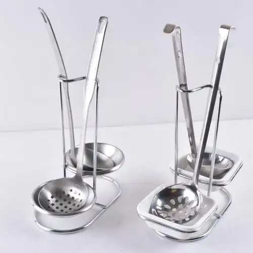 不锈钢汤勺架餐厅勺子架火锅店汤壳架漏勺架火锅汤勺漏勺套装支架