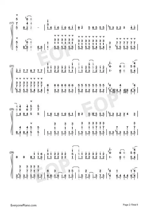 baby-青春猪头少年不会梦到兔女郎学姐ost双手简谱预览2