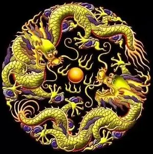 钻石画双龙戏珠