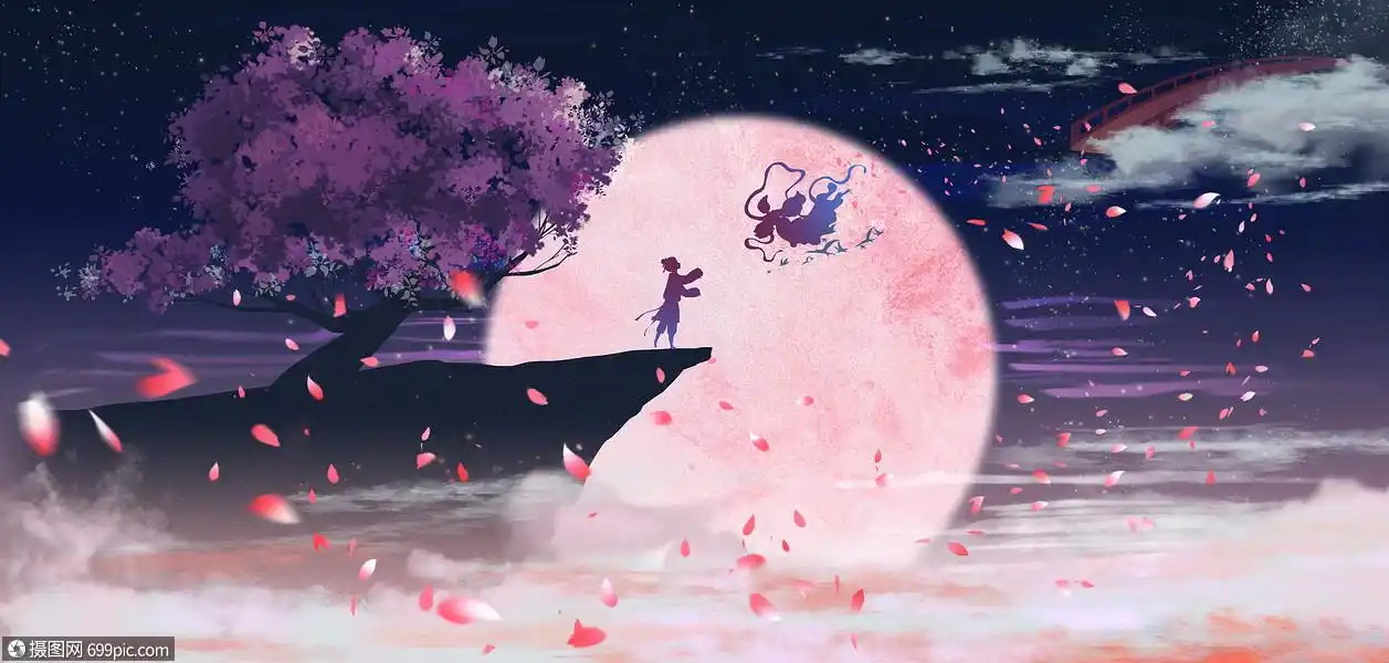 七夕牛郎织女高清图片素材