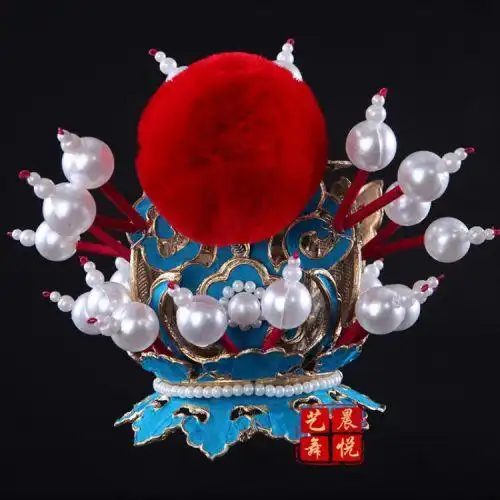 戏曲盔头紫金冠手工点稠京剧盔头红楼梦贾宝玉演出头饰定制