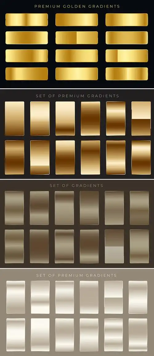 金色金属渐变光泽材质纹理立体玫瑰金背景素材 金属渐变 矢量 金属调