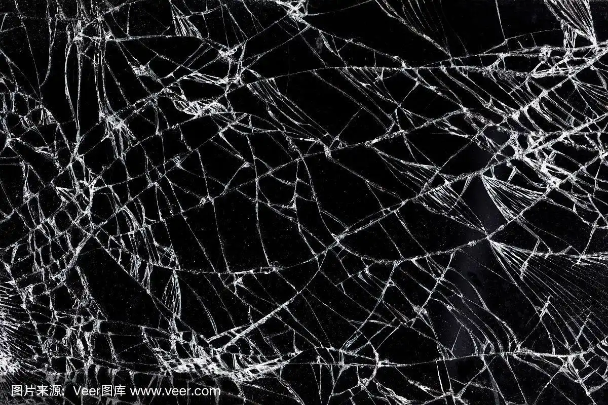 破碎的玻璃质地.摘要智能手机屏幕因震动而碎裂.