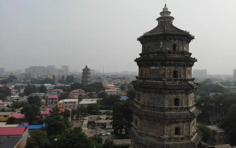京南小城涿州(2)鼓楼大街和涿州双塔