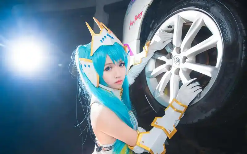 可爱萝莉初音未来cosplay写真高清电脑桌面壁纸_美女壁纸_壁纸下载_美