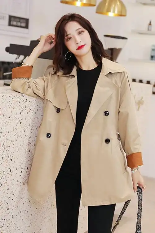 风衣外套女短款小个子2021春秋季新款时尚休闲英伦风收腰上衣