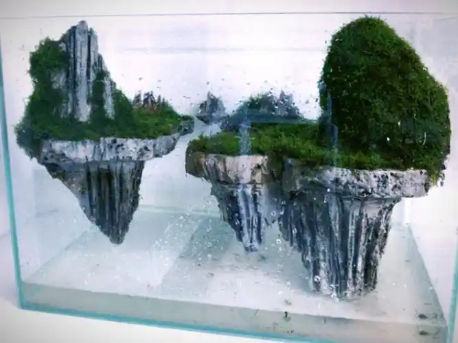 天空之城悬浮造景,50×30×35