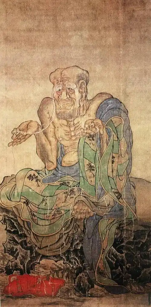 雅韵网国画名人唐代古野画僧贯休笔下的十八罗汉图