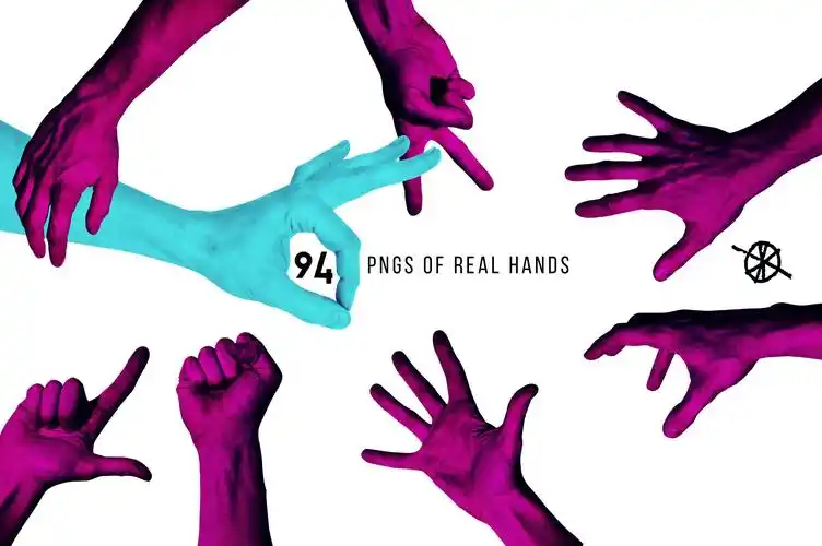 抽象手绘矢量图形手势图片平面海报设计素材集合abstracthandspattern