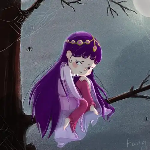 绘画日签西游人物蜘蛛精