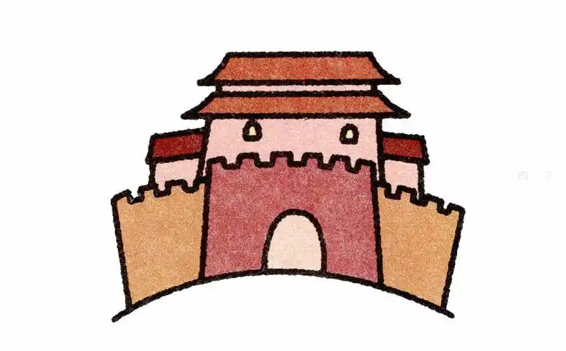 城墙平面简笔画