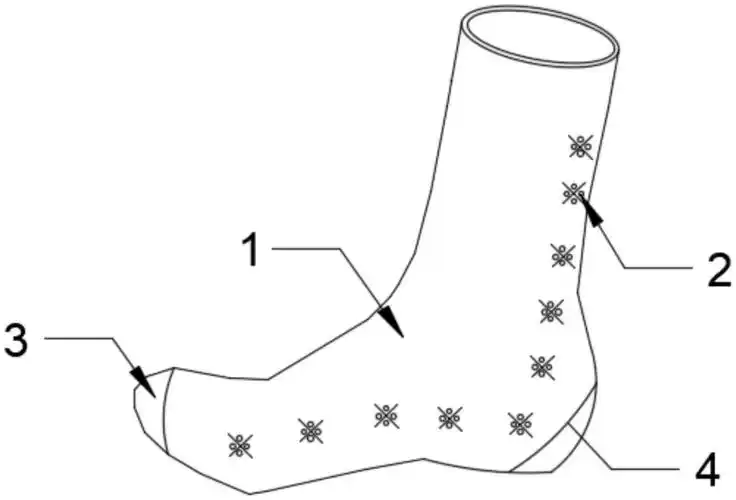 一种防潮防滑户外袜的制作方法