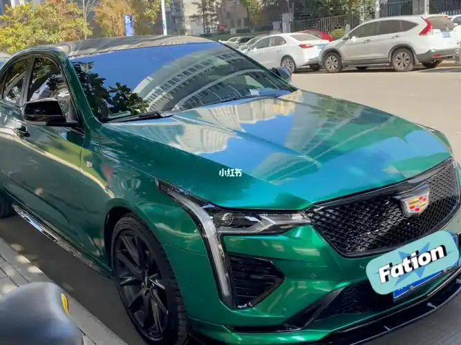 凯迪拉克ct4改色曼岛绿日光下效果