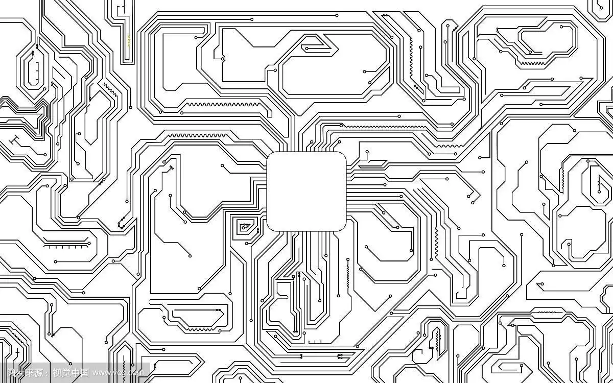 计算机芯片隔离在白色背景上