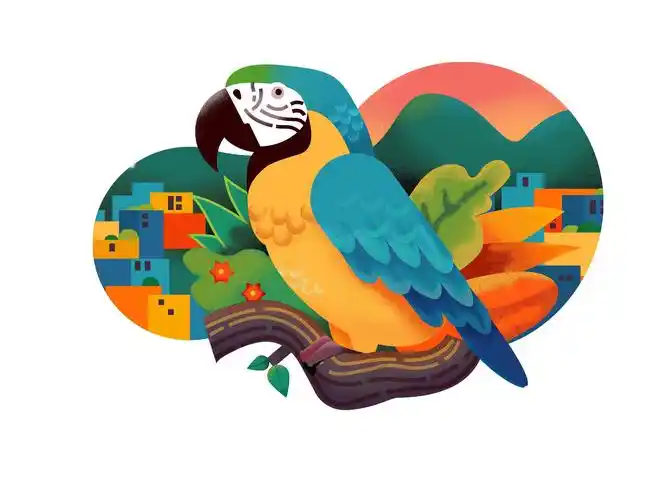 鹦鹉|插画|插画习作|糖逗san - 临摹作品 - 站酷 (zcool)