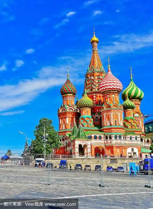 俄罗斯莫斯科红场上的圣巴西尔大教堂.