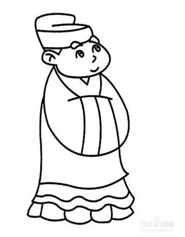 简笔画卡通古代