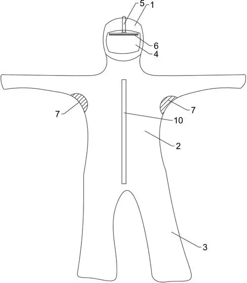cn213549908u_一种防冷凝起雾的正压密闭防护服有效