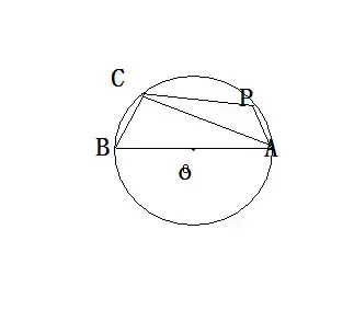 b,c三点,点p位于劣弧ac上,∠pab=θ,求四边形abcp的面积s与θ的解析式