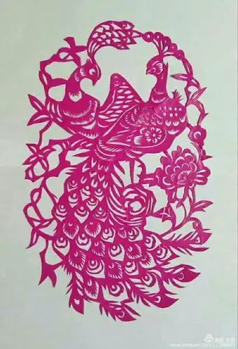 剪纸孔雀图片 手工剪纸图片大全简单-普车都