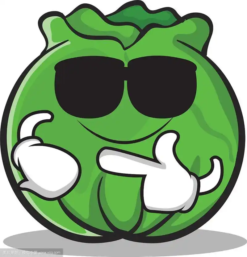 超级酷的卷心菜卡通人物风格