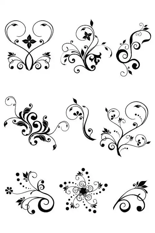 蝴蝶欧式花纹边角装饰