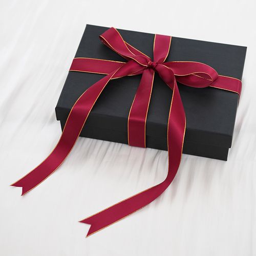 金边双面丝带手工diy蝴蝶结送礼礼物包装盒空盒糖盒