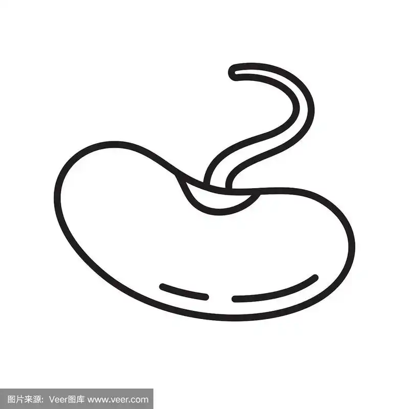 发芽bean图标.线性标志
