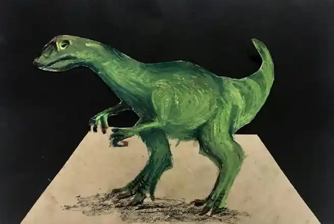 油画棒作品|恐龙03#每日一画#创意儿童画分享超话