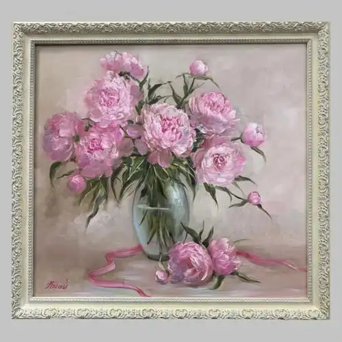 一组唯美的油画花卉作品