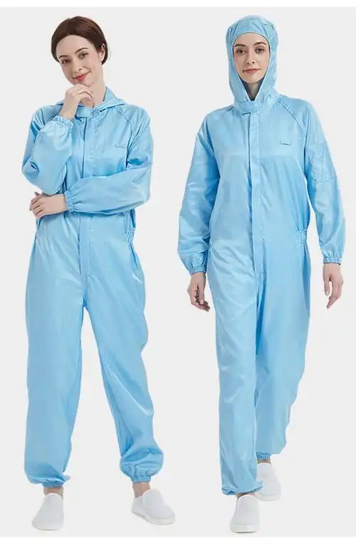 连体洁净服无尘服工作服防尘服无菌服车间全身净化服 黄色 4连体高