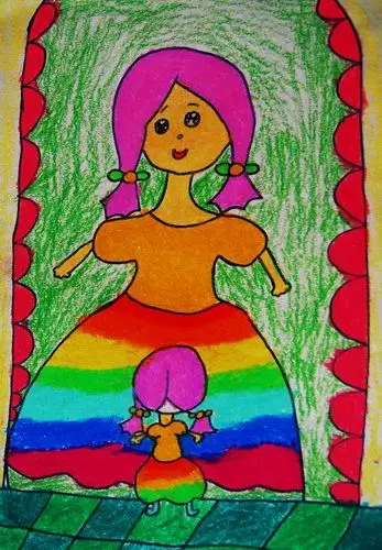 少儿书画作品-《我变大的样子》/儿童书画作品《我变大的样子》欣赏