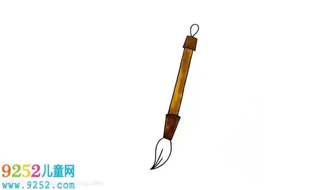 卡通毛笔的简笔画