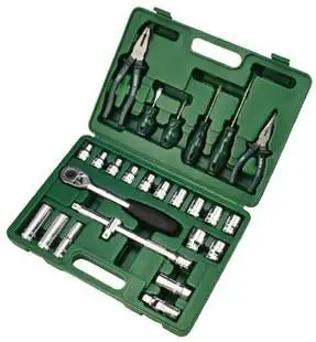 世达26件工具组套棘轮扳手钳子套筒09501大飞组合套装