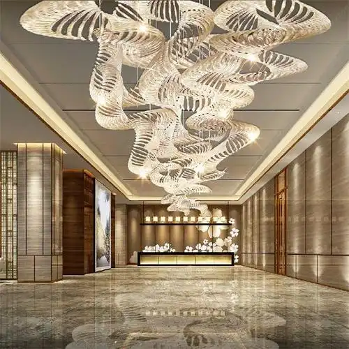 定制酒店工程灯具_大堂水晶灯饰厂家直供【孙氏照明】
