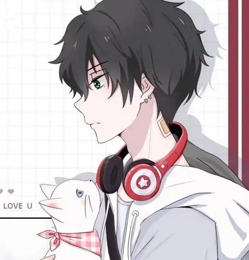 带耳机撸猫/酷炫青春少年派/动漫男生头像