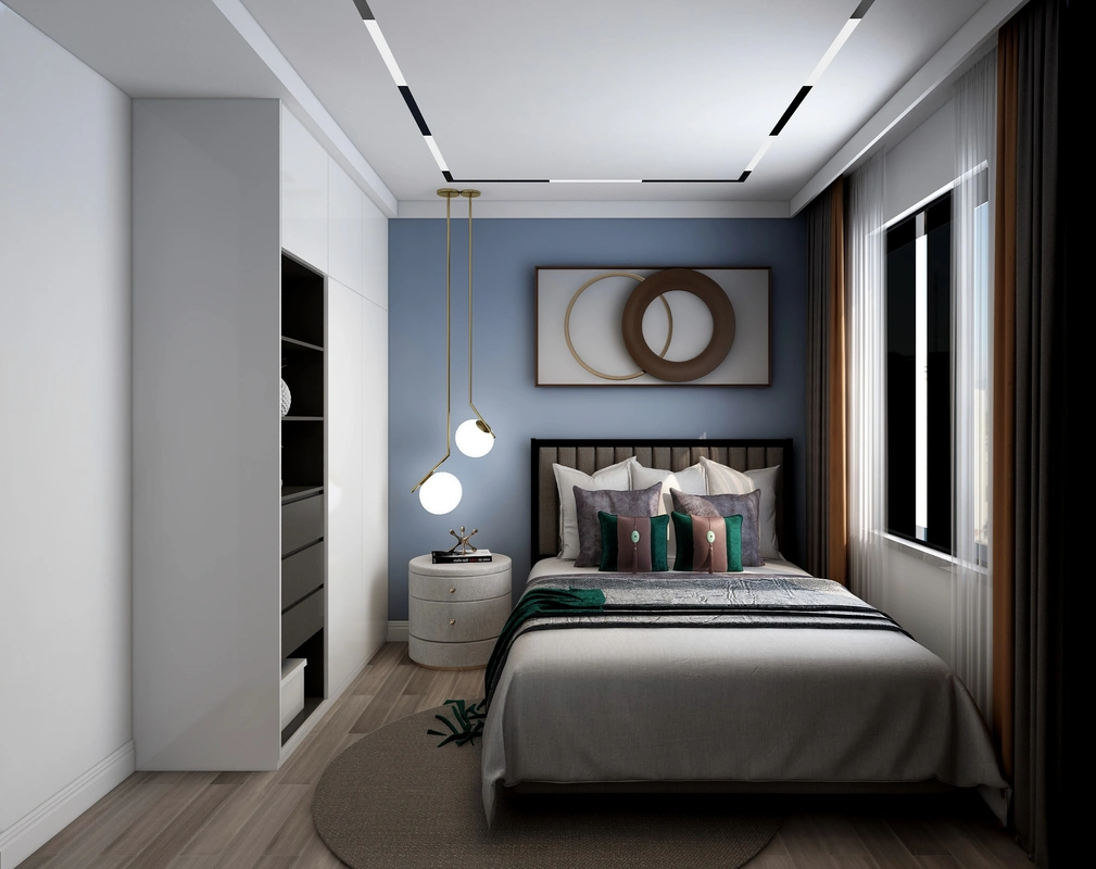 60平米一居室现代简约装修效果图,高质量独居的品质生活空间