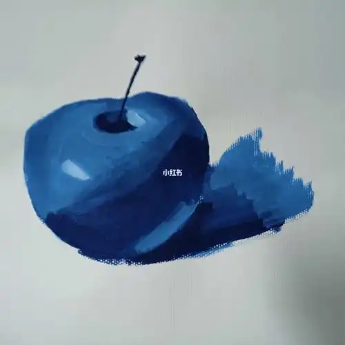 第一次用水粉画的竟然是蓝苹果