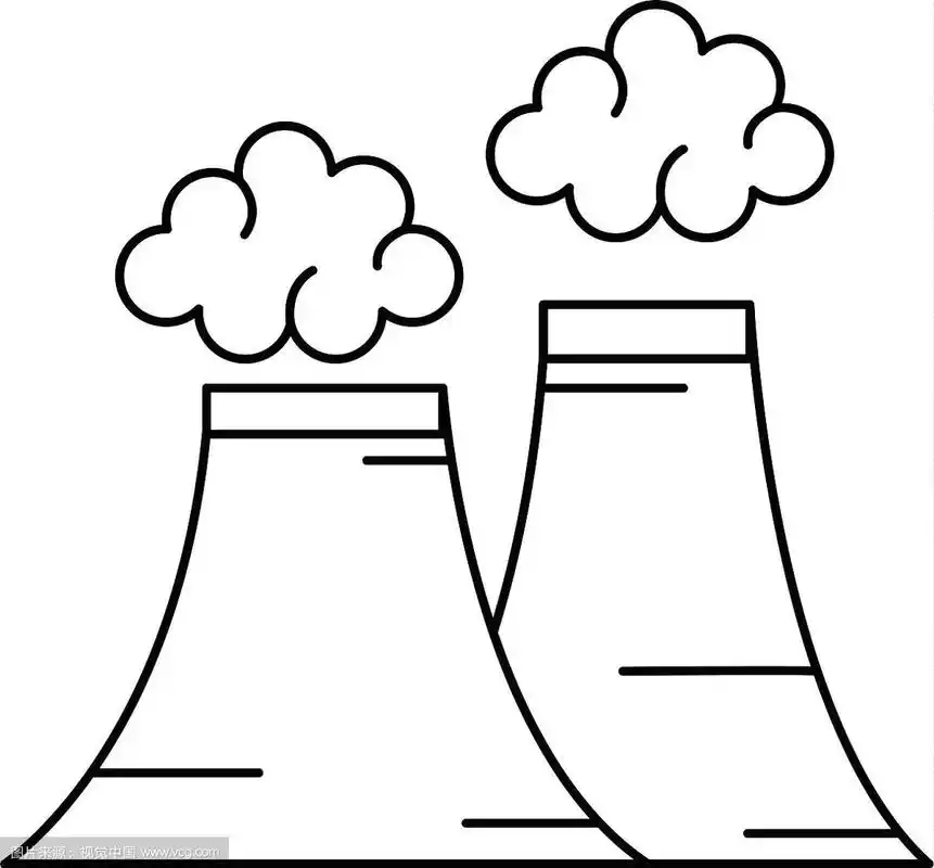 烟囱工厂孤立图标