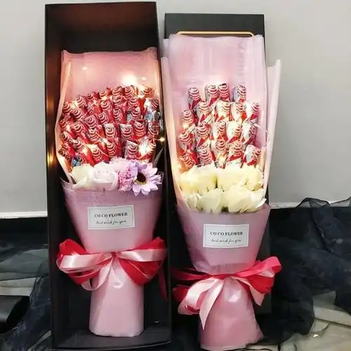 一折棒棒糖花束 生日 阿尔卑斯_阿尔卑斯棒棒糖花束卡通创意新奇糖果